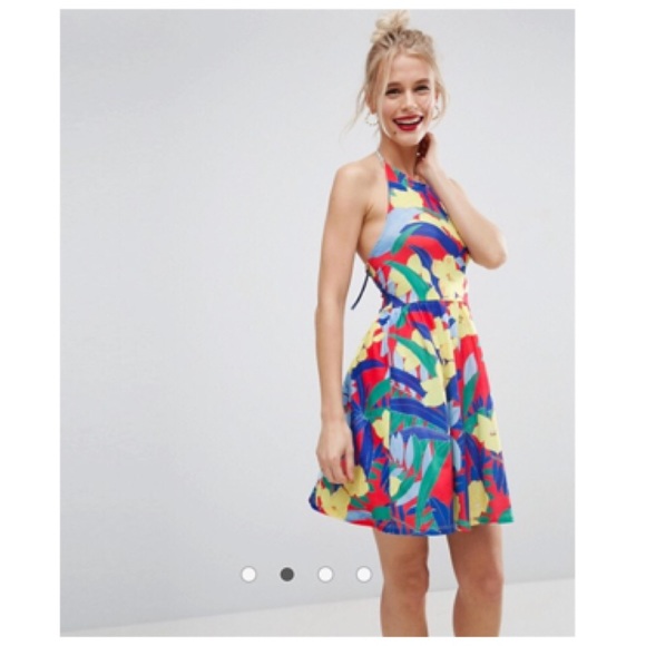 ASOS Dresses & Skirts - ASOS Mini Smock Sundress with Lace Up Back